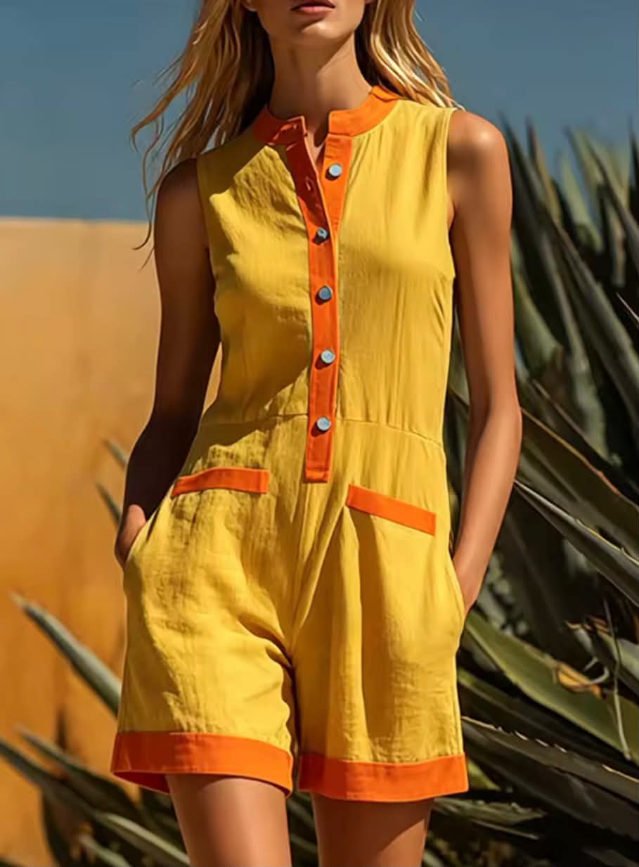 Margot | Combinaison avec bordure contrastée