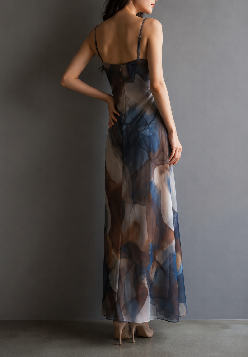 Claire | Robe rétro à motifs aquarelle