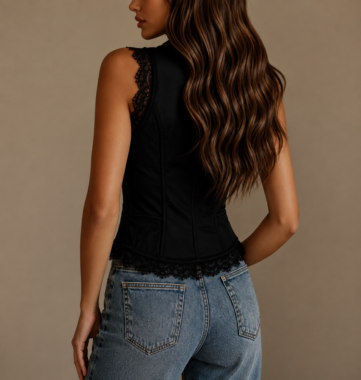 Juliette | Gilet vintage en dentelle