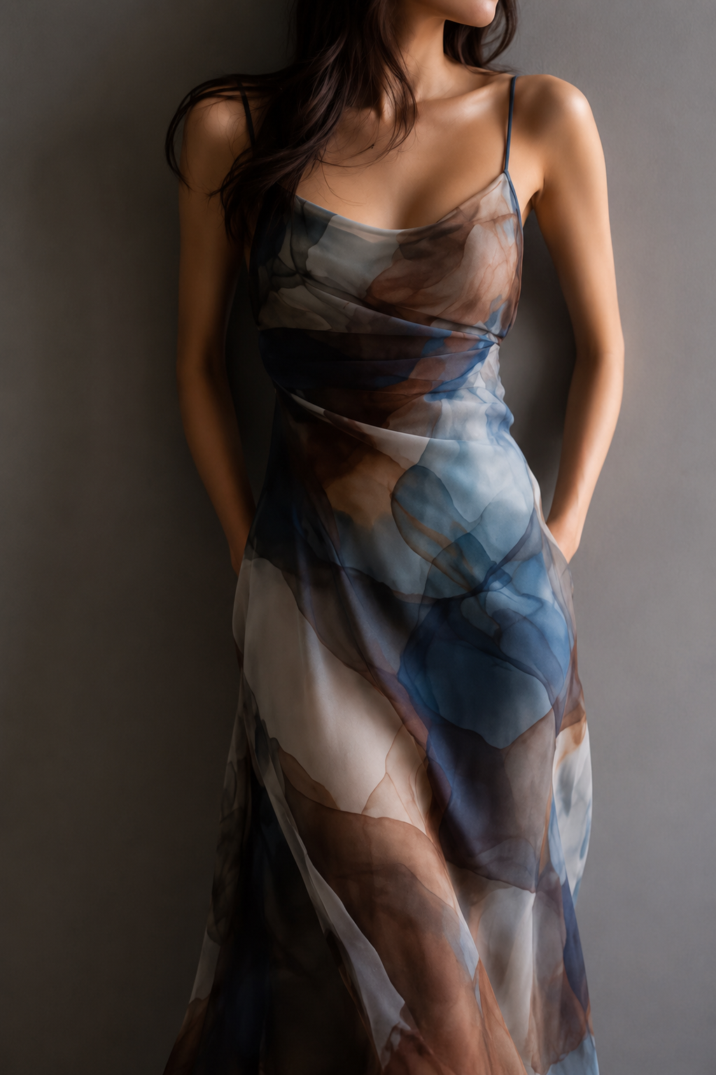 Claire | Robe rétro à motifs aquarelle